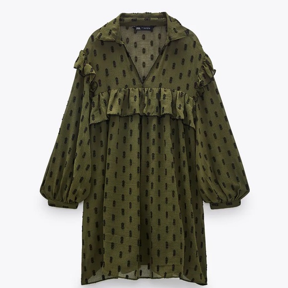 Zara Dresses & Skirts - Zara Dotted Mesh Mini Dress S